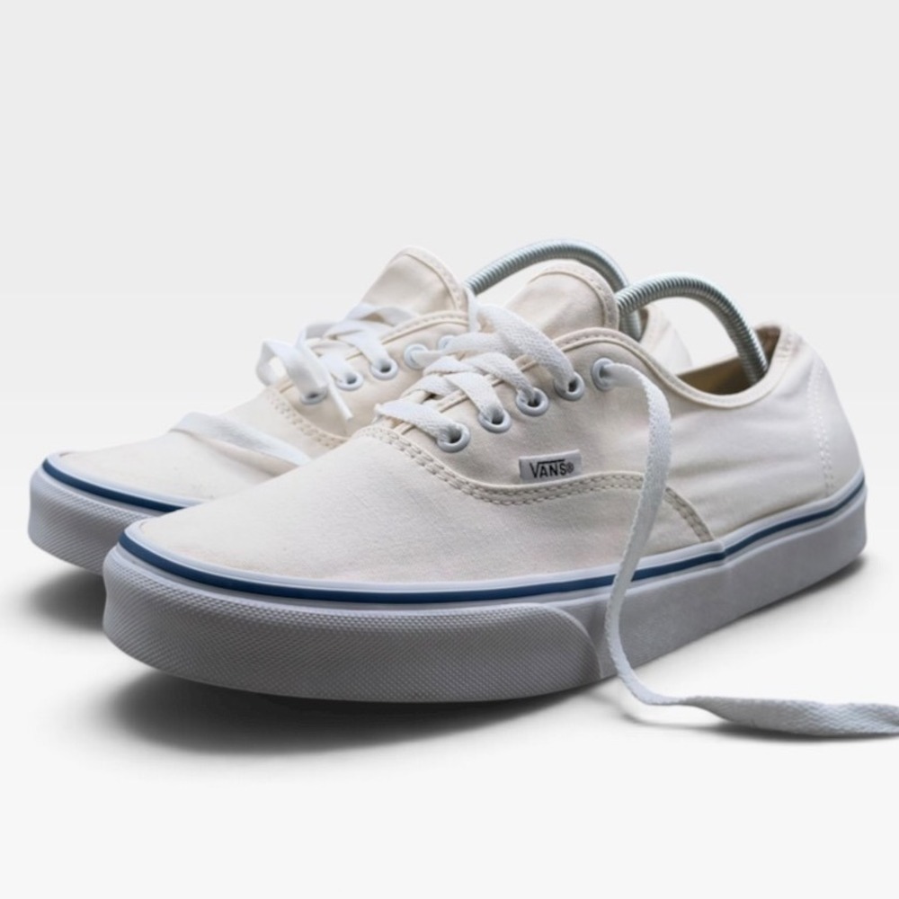 Vans Low Top Canvas Off White Sneakers Mens 11.5 Authentic
